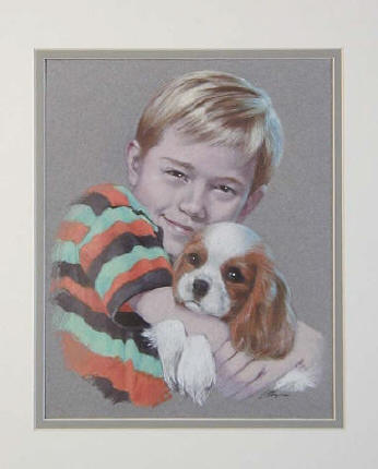 C mitchell painting boy best sale dog price